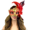 Copy of Black & Black Lady Women Girl Costume Venetian mask Feather Masquerade Mask Mardi Gras For Party, Halloween, Christmas