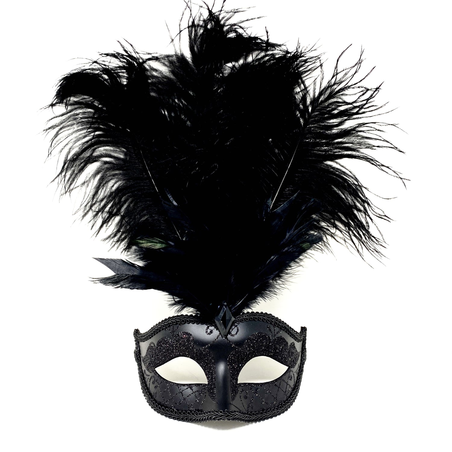 Women Costume Venetian Feather Masquerade Mask For Mardi Gras Party, Halloween, Christmas