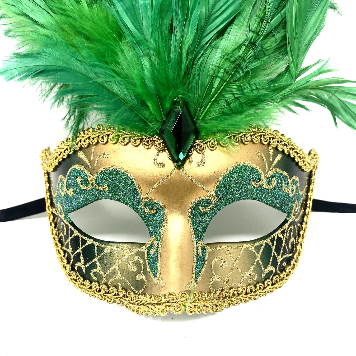 Women Costume Venetian Feather Masquerade Mask For Mardi Gras Party, Halloween, Christmas