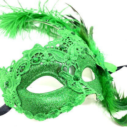 Couples Masquerade Masks, Men Women Venetian Feather Mask For Mardi Gras Cosplay Wedding Graduation Party