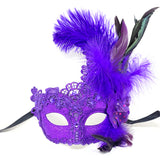 Couples Masquerade Masks, Men Women Venetian Feather Mask For Mardi Gras Cosplay Wedding Graduation Party