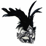 Black Feather Masquerade Mask