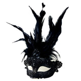 Black Feather Masquerade Mask