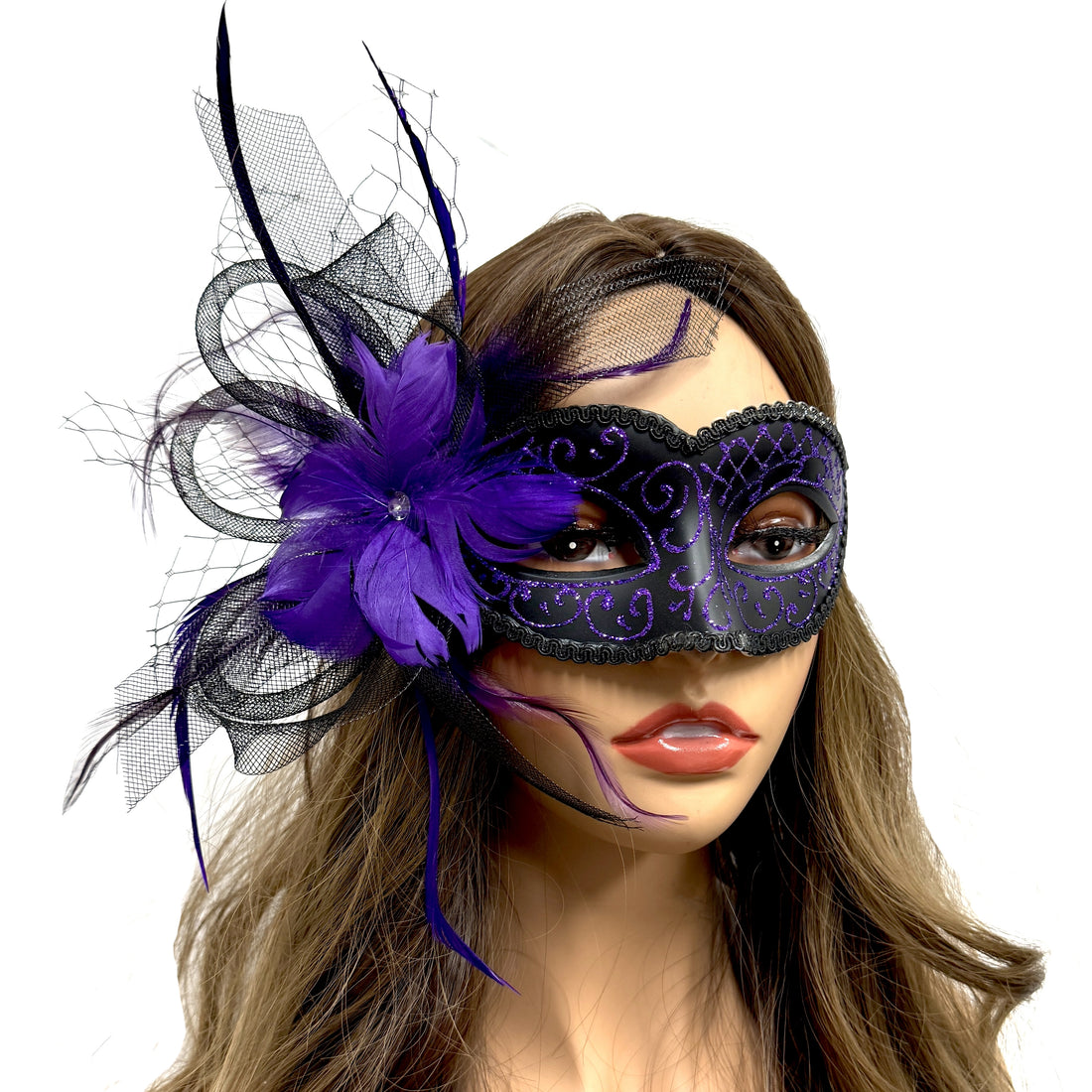 Women Costume Mask Masquerade Party Feather Eye Masks
