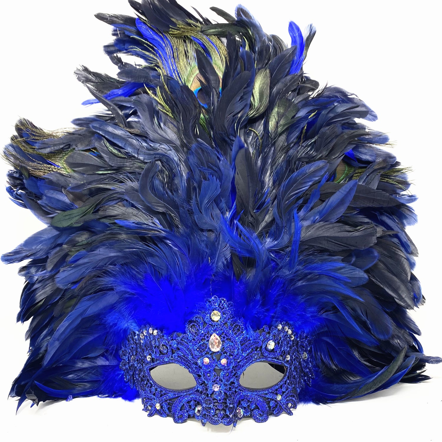 Women Costume Venetian Feather Masquerade Mask For Mardi Gras Party, Halloween, Christmas