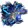 Blue Carnival Side Feather Masquerade Mask
