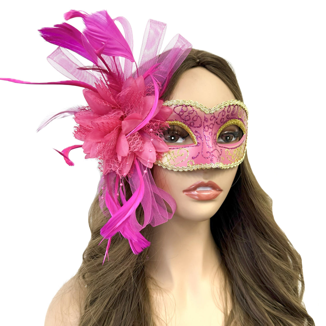 Women Costume Feather Eye Mask Masquerade Party Ball Masks For Halloween Mardi Gras