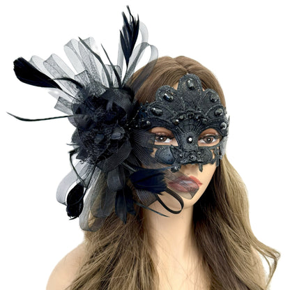 Women Costume Feather Eye Mask Masquerade Party Ball Masks