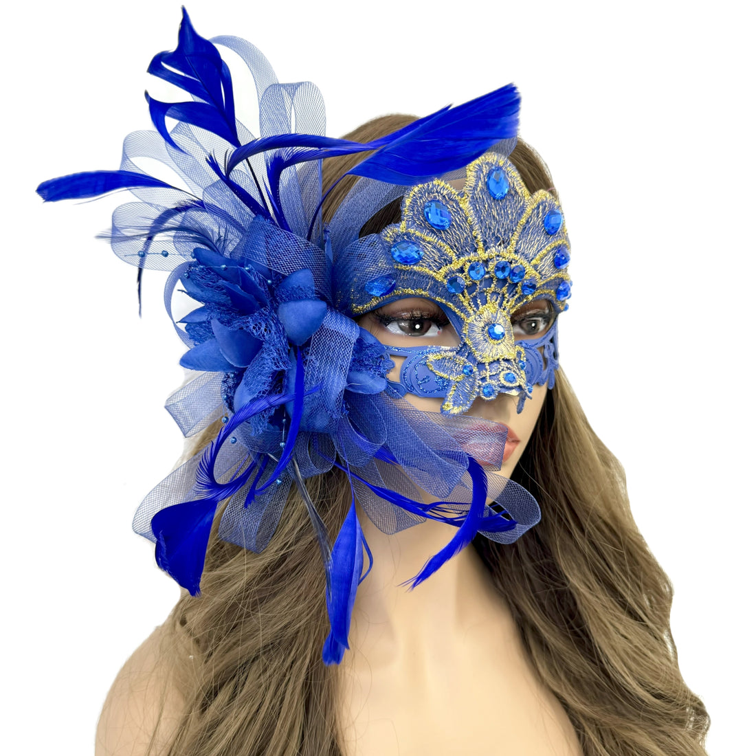 Women Costume Feather Eye Mask Masquerade Party Ball Masks For Halloween Mardi Gras
