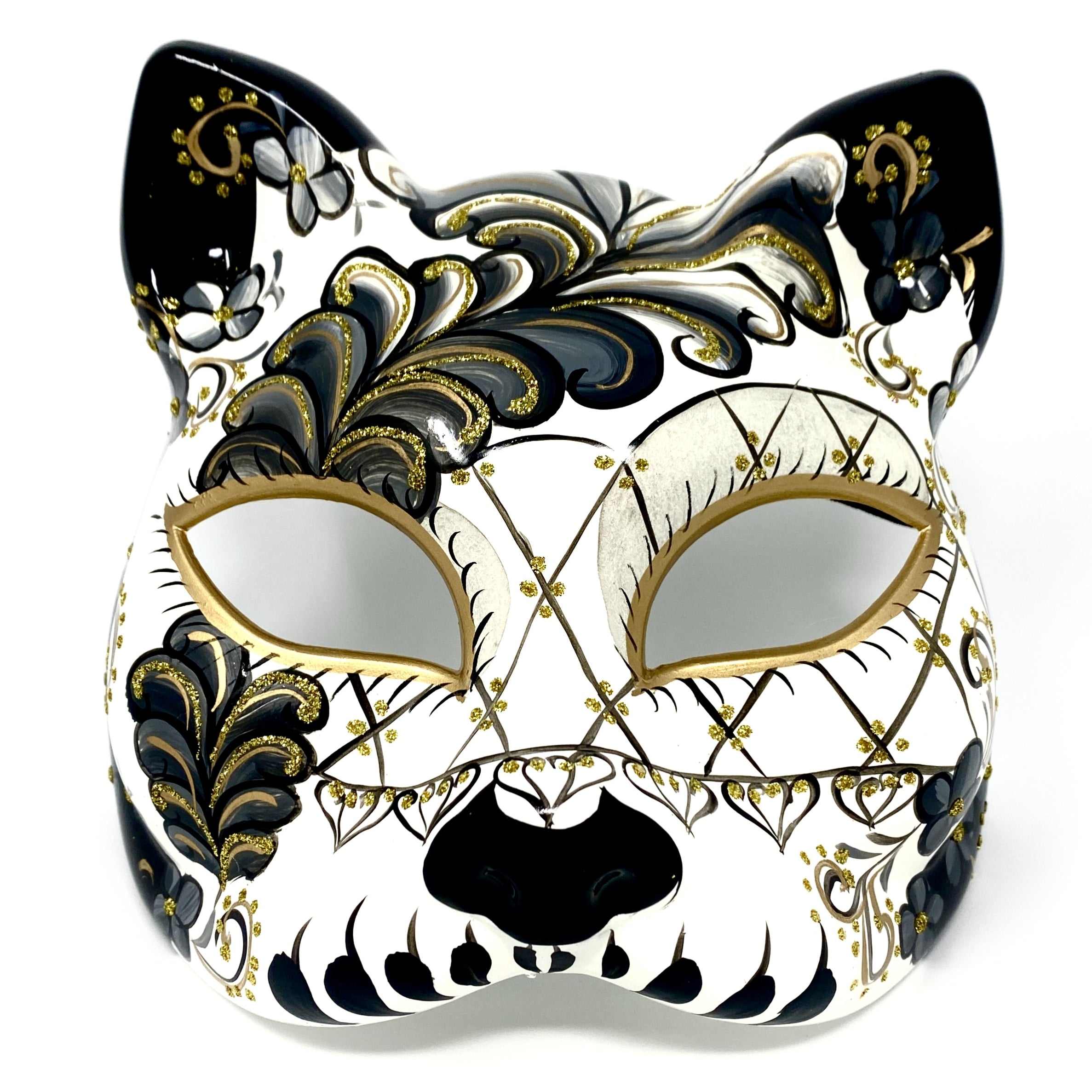 Cat Women Masquerade Party Ball Face Masks - Black