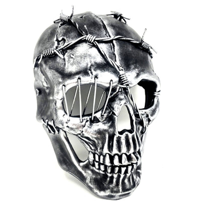 Steampunk Skull Mask, Metallic Scary Horror Skeleton Skull Mask for Halloween Costume Cosplay Party