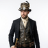 gold Steampunk Victorian Mad Hatter Top Hat with Goggles