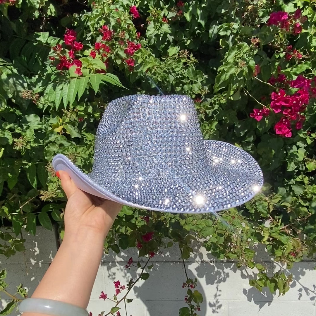 Fully Rhinestone Cowboy Hat, Diamond Bling Cowgirl Hat