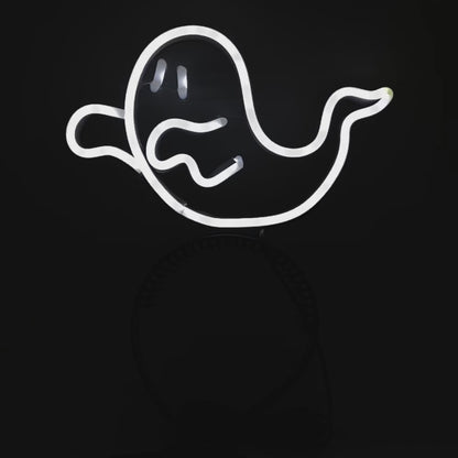 LED Light Up Cute BOO GHOST Headband, Neon BOO GHOST Headband