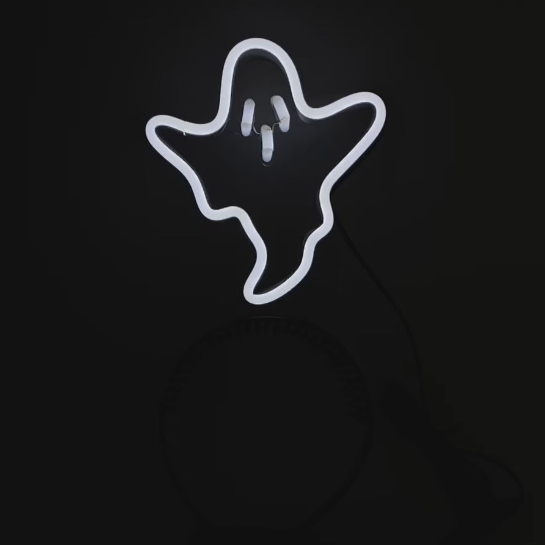 LED Light Up Cute BOO GHOST Headband, Neon BOO GHOST Headband