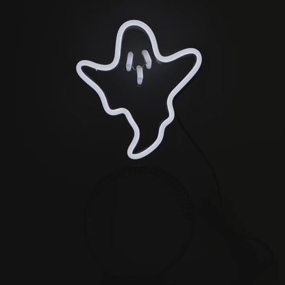 LED Light Up Cute BOO GHOST Headband, Neon BOO GHOST Headband