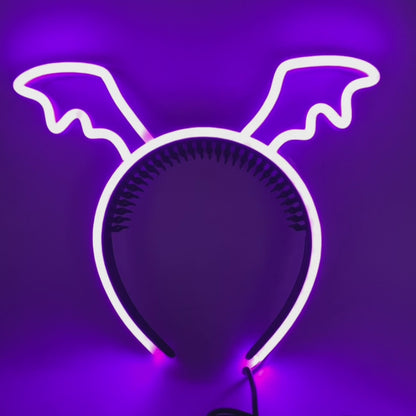 LED Light Up Devil Wings Headband