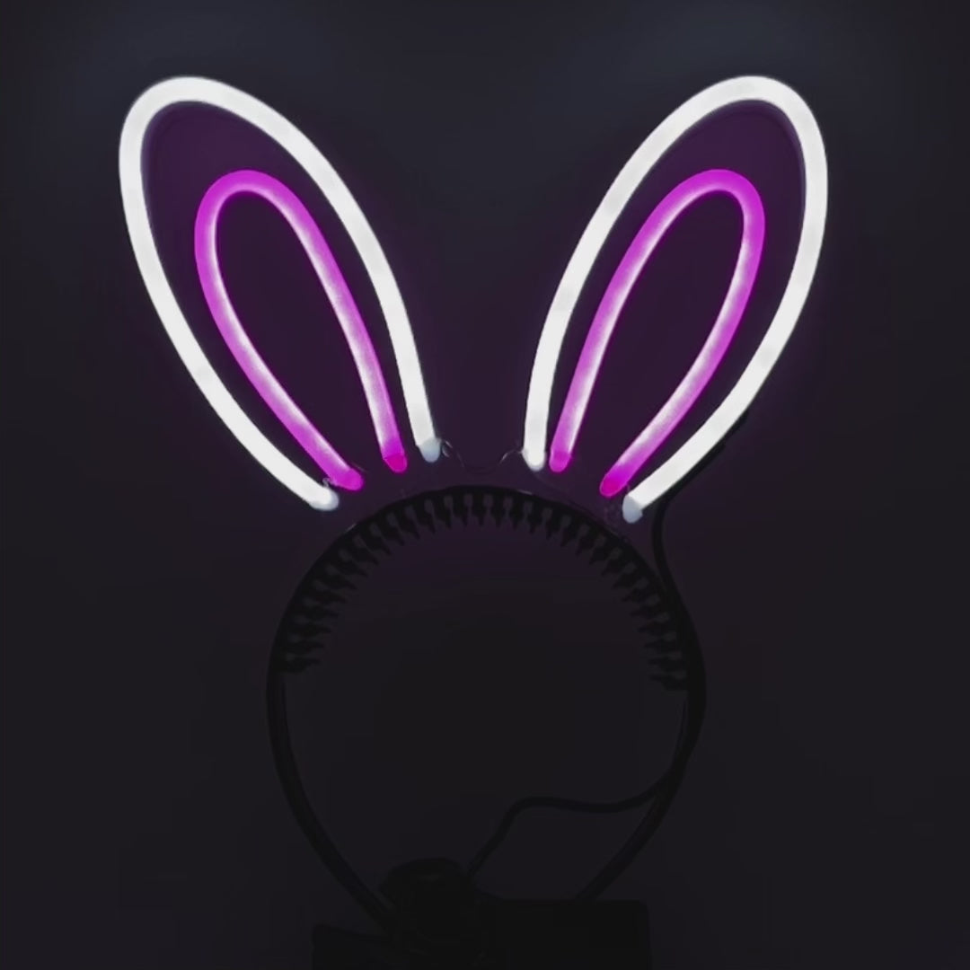 LED Light Up Bunny Ears Headband