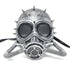 silver gas masquerade mask with spikes for halloween