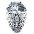 silver skull devil masquerade mask for halloween
