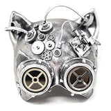 Women Metallic Steampunk Mask masquerade Cat face mask with Goggles For Halloween Christmas Ball Party
