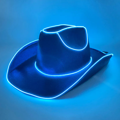 LED Light Up Hat, Adult Cowboy , Cowgirl Hat, for Halloween, Christmas, Party, EDC Cosplay costume Hats