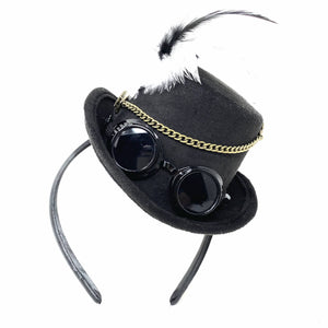 Steampunk Headband Accessories Mini Top Hat for Women Cosplay Headwear