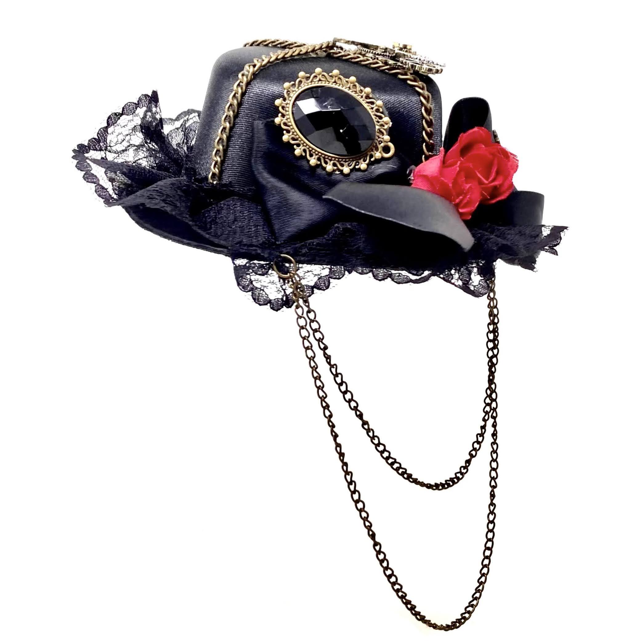 Steampunk Headband Accessories Mini Top Hat for Women Cosplay Headwear