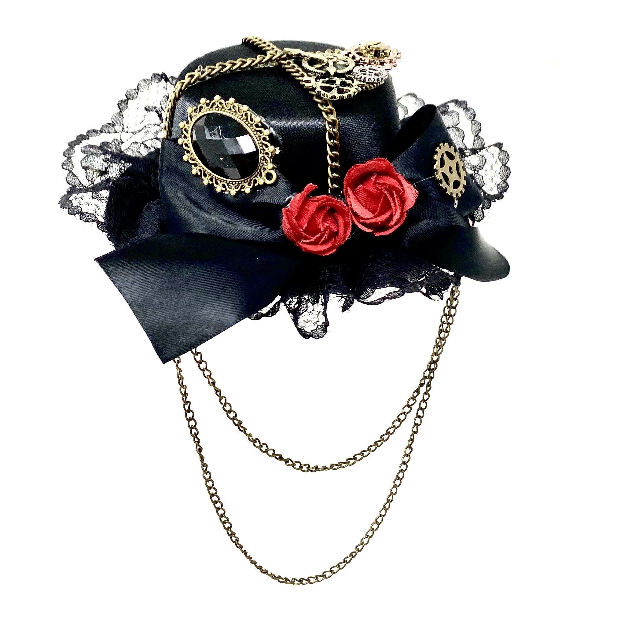 Steampunk Headband Accessories Mini Top Hat for Women Cosplay Headwear