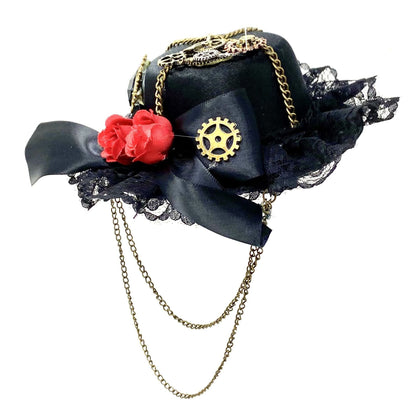 Steampunk Headband Accessories Mini Top Hat for Women Cosplay Headwear