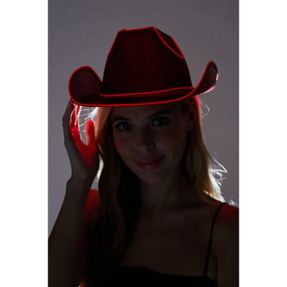 LED Light Up Hat, Adult Cowboy , Cowgirl Hat, for Halloween, Christmas, Party, EDC Cosplay costume Hats