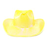 Neon Sparkly Cowboy Hat, Shiny Metallic Cowboy Hat, Metallic Holographic Party Cowboy Hat, Space Cowgirl Hat