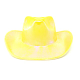 Neon Sparkly Cowboy Hat, Shiny Metallic Cowboy Hat, Metallic Holographic Party Cowboy Hat, Space Cowgirl Hat
