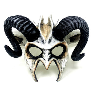 Krampus Ram Goat Masquerade Devil Horn Mask Demon Costume For Halloween