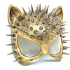 Women Metallic Steampunk Mask masquerade mask Gatto Party Goggle Cat face mask with spike For Halloween Christmas Ball Party