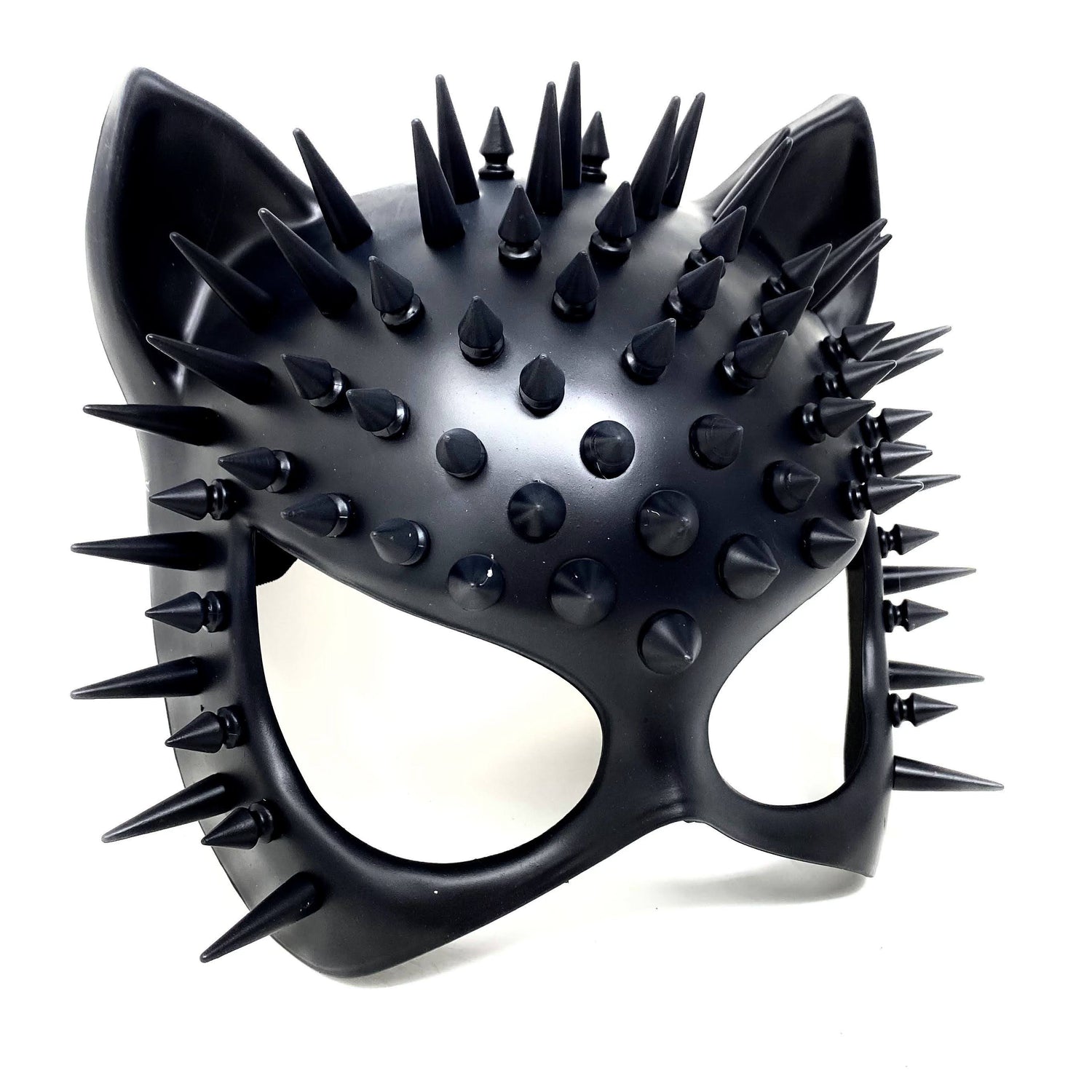 Cat Women Masquerade Party Ball Spike Face Mask -Black