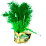Feather Masquerade Mask, Venetian Feather Mask, For Halloween Wedding Mardi Gras and Party