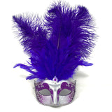 Feather Masquerade Mask, Venetian Feather Mask, For Halloween Wedding Mardi Gras and Party