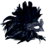Black Masquerade Feather Mask