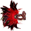 Red Masquerade Feather Mask